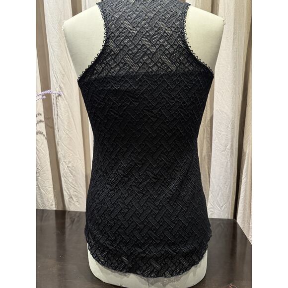 Vintage Stock Ann Ferriday Grunge Goth Avant Garde Lace Top M - Picture 3 of 4